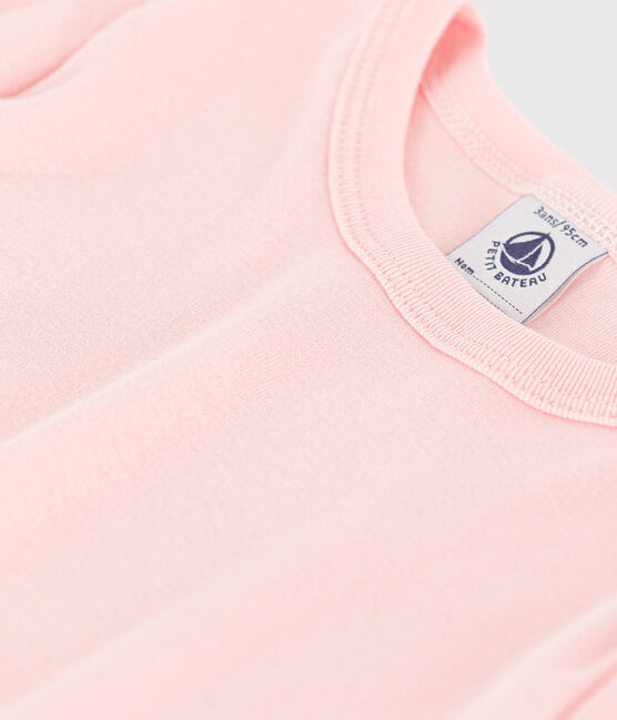 Little girls' long-sleeved cotton T-shirt MINOIS pink