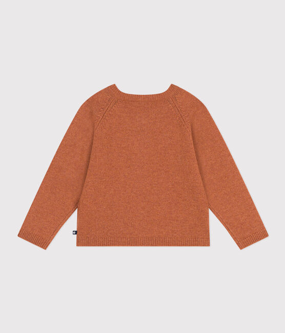 Girls' wool cardigan ECUREUIL brown