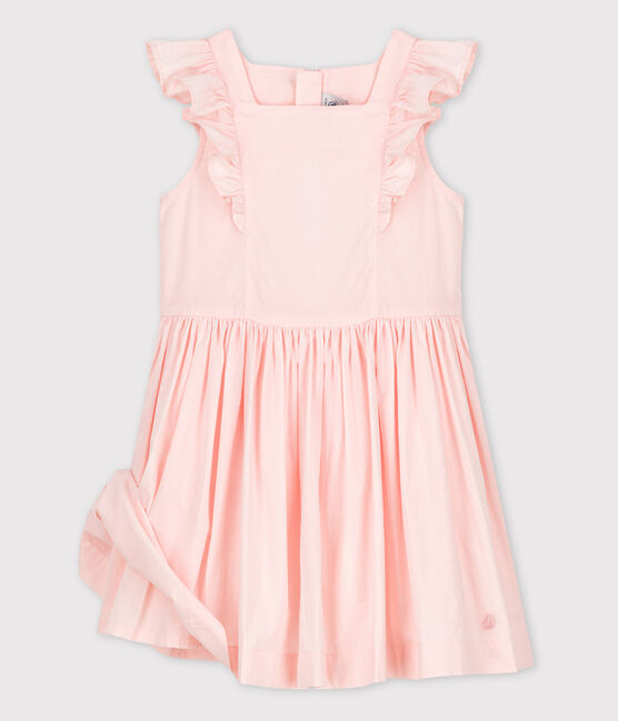 Girls' Poplin Formal Dress FLEUR pink