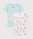 Girls' Short-Sleeved Paris Print Organic Cotton T-Shirts - 2-Pack
