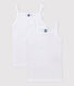 Girls' White Strappy Tops - 2-Pack