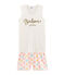 Girls' Ribbed Short Pyjamas FLEUR pink/MULTICO white