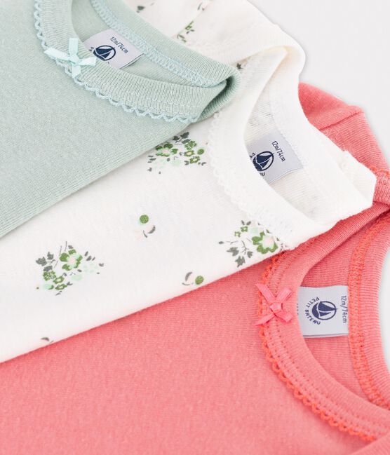 Short-Sleeved Cotton/Linen Bodysuits - 3-Pack variante 1