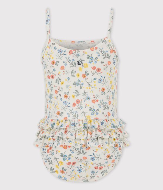 Babies' Eco-Friendly Swimsuit MARSHMALLOW white/MULTICO white