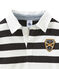 Boy's rugby shirt CAPECOD grey/MARSHMALLOW white