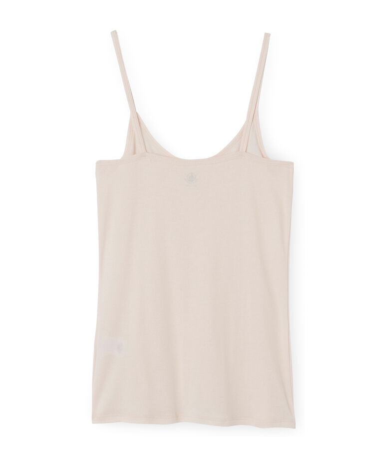 Women's lightweight cotton shirt with straps pink