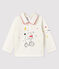 Baby boy's t-shirt with polo collar MARSHMALLOW white