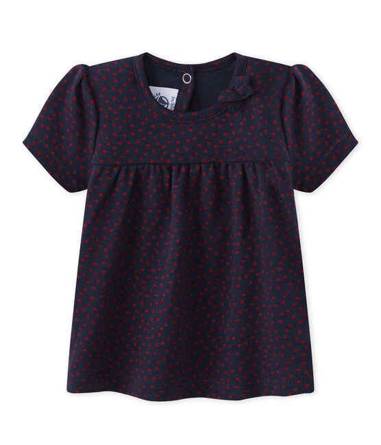 Baby girl's print T-shirt SMOKING blue/TERKUIT red