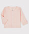 Babies' Organic Cotton 2x2 Rib Knit Cardigan FLEUR pink