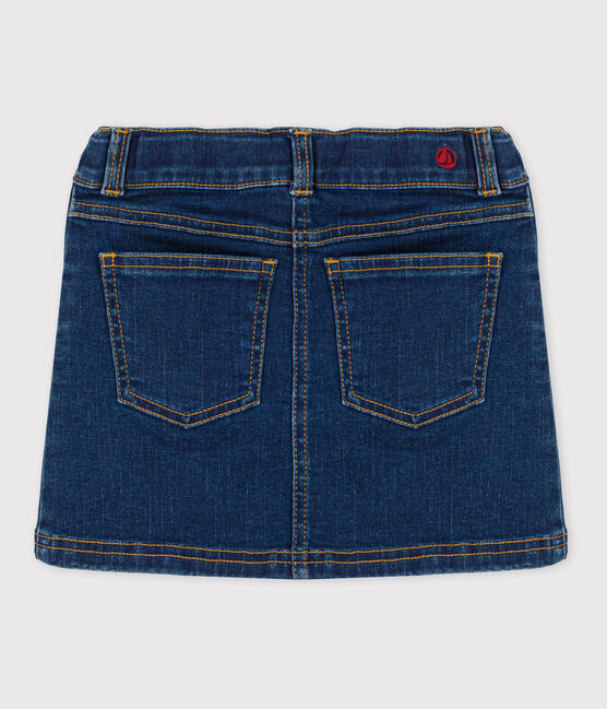 Girls' Straight-Fit Denim Skirt DENIM BRUT blue