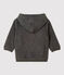 Babies' Fleece Hoodie SUBWAY CHINE grey