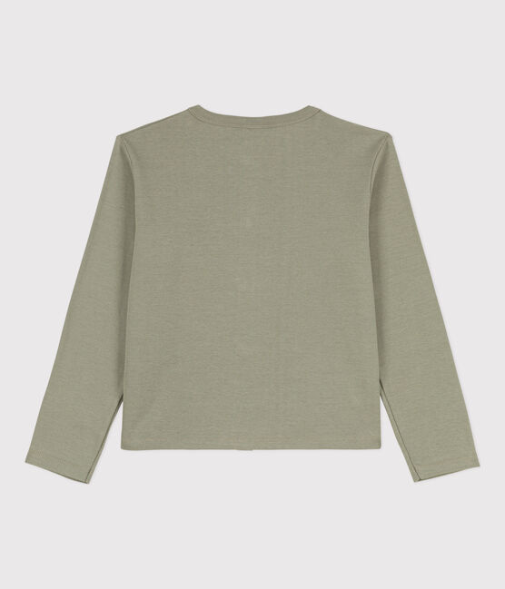 Girls' Cotton Cardigan MARECAGE green