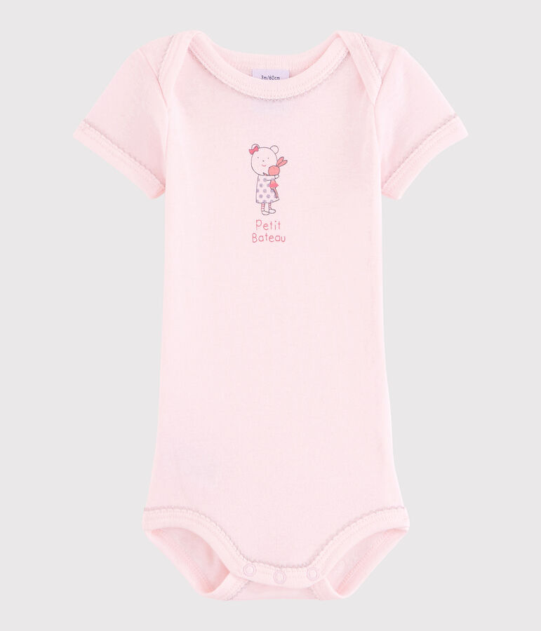 Baby Girls' Short-Sleeved Bodysuit VIENNE pink