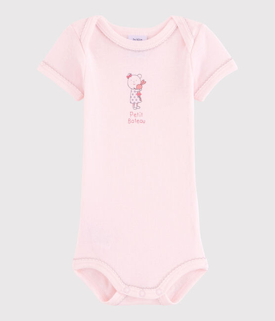 Baby Girls' Short-Sleeved Bodysuit VIENNE pink