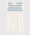 Children's short-sleeved cotton dress ECUME white