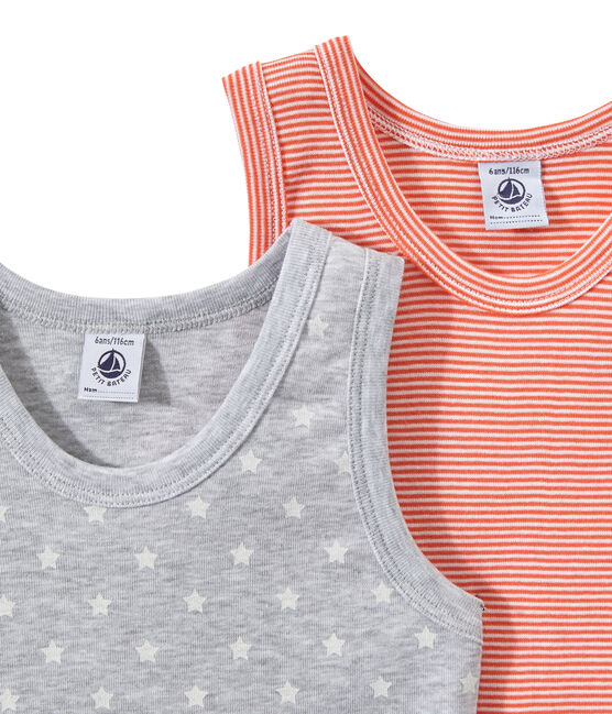 Set of 2 boys' tank tops LOT white