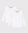 Girls' Long-sleeved White T-Shirts - 2-Pack variante 1