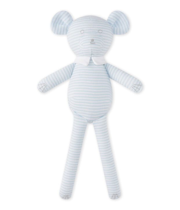 Bear comfort object in milleraies stripes blue/white