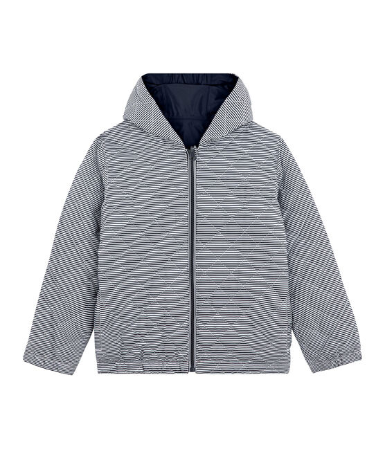 Unisex Children's Warm Reversible Windbreaker SMOKING blue