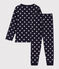 Children's Unisex Tube Knit Starry Pyjamas SMOKING blue/MARSHMALLOW white