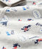 Babies' Paris Organic Cotton Fleece Sleepsuit BELUGA grey/MULTICO white