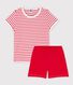Girls' Stripy Cotton Short Pyjamas