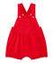 Baby girl's heavyweight jersey short overalls TERKUIT red