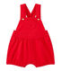 Baby girl's heavyweight jersey short overalls