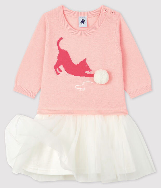 Baby girl's long-sleeved dress pink