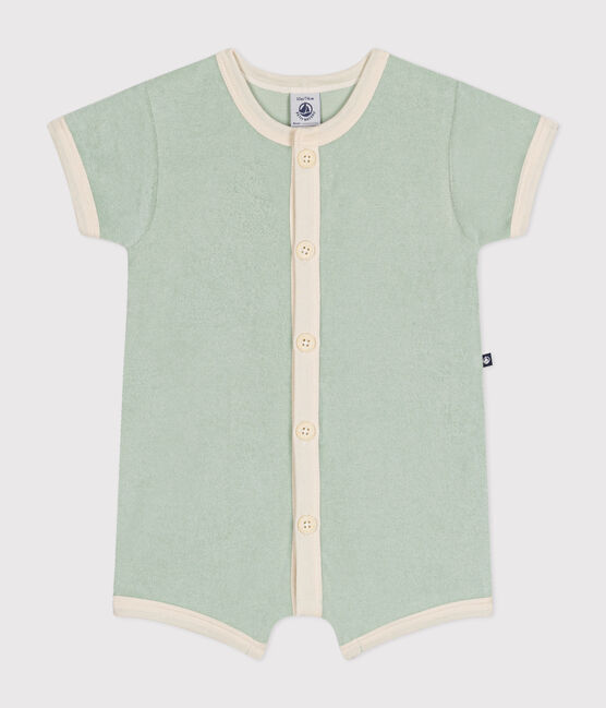 Babies' Terry Short Playsuit HERBIER green
