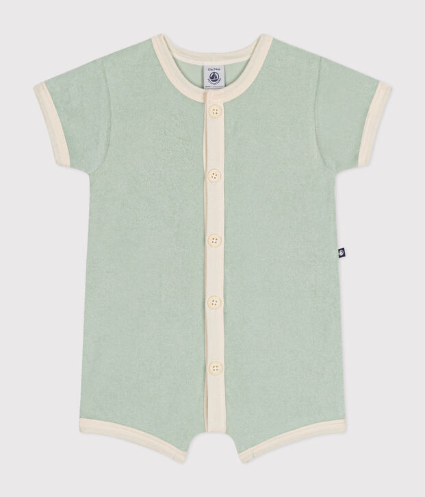 Babies' Terry Short Playsuit green