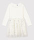 Girls' Long-Sleeved Cotton/Tulle Dress