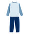 Little boy's pyjamas LIMOGES blue/MULTICO white