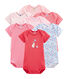 Surprise pack of 7 short-sleeved bodysuits for baby girls
