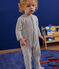 Babies' rocket print velour pyjamas MARSHMALLOW white/MULTICO white