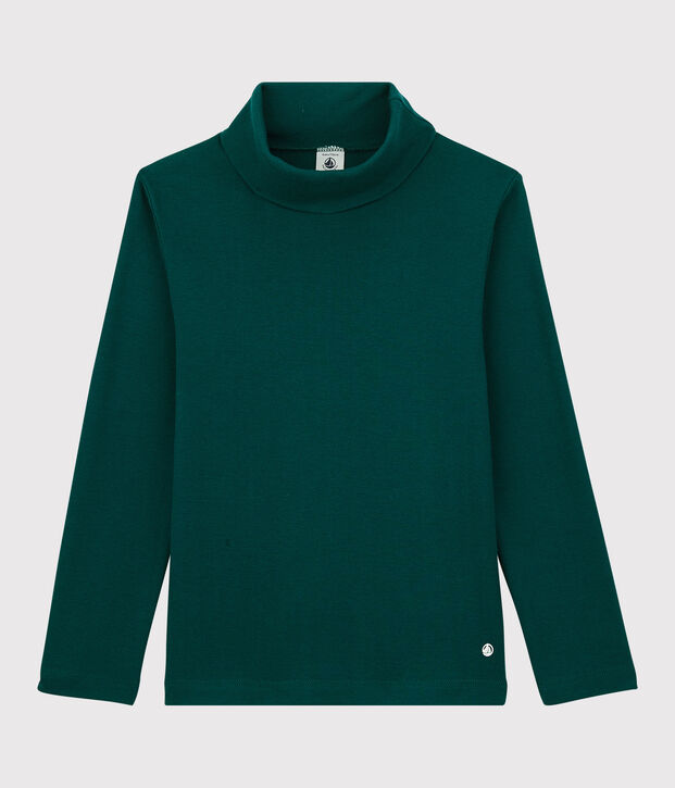 Unisex Children's Cotton Polo Neck green
