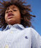 Boys' Striped Shirt GAULOISE /MARSHMALLOW