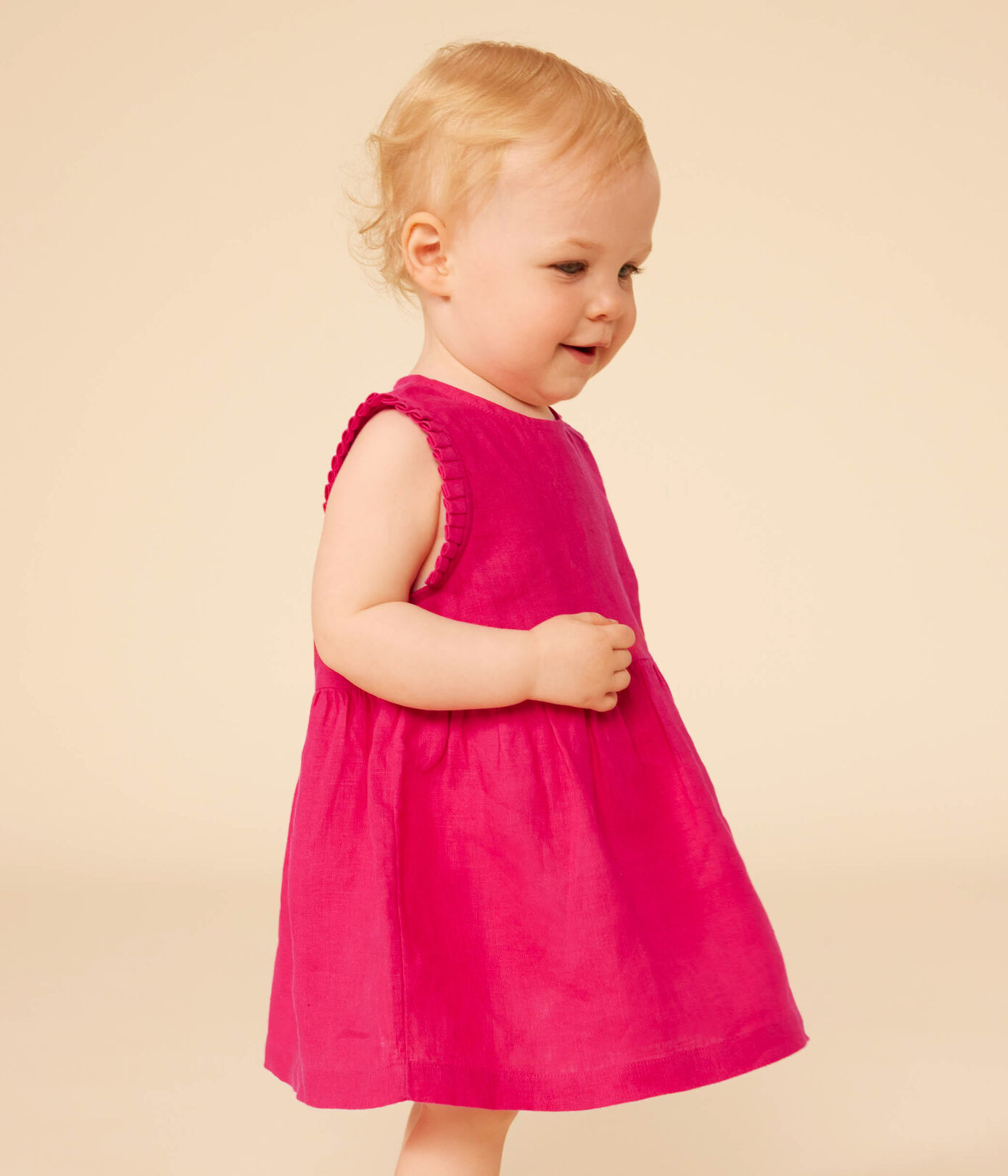 baby sleeveless linen dress