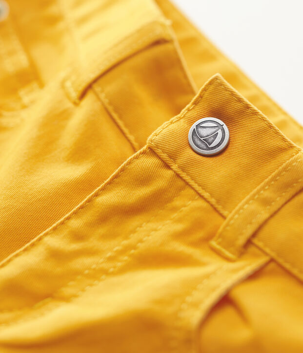 Boys' Slim-Fit Serge Trousers yellow