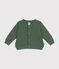 Babies' Quilted Tube Knit Baseball Jacket CROCO green