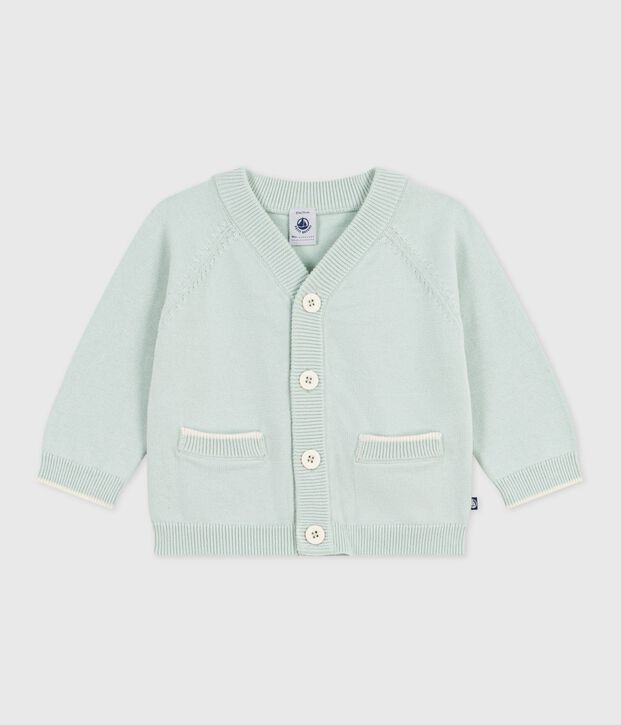 Babies' plain cotton cardigan SPRAY