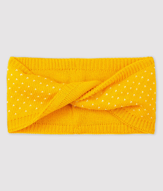 Babies' Jacquard Snood HONEY yellow/MARSHMALLOW white