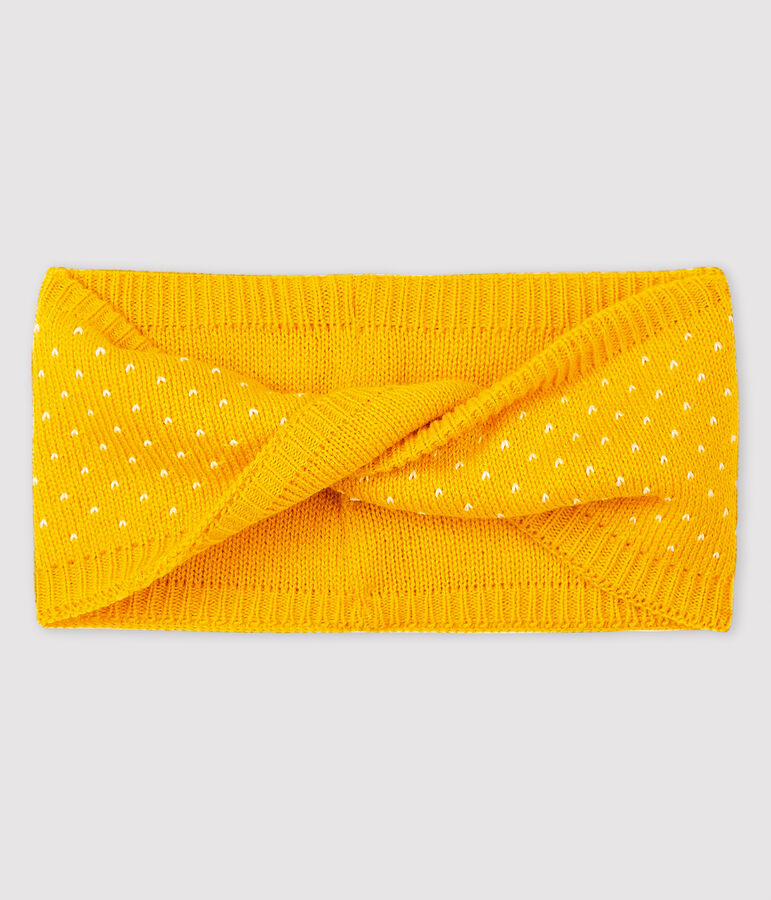 Babies' Jacquard Snood yellow/white