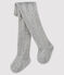 Baby girl's woollen tights BELUGA CHINE grey