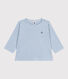 Babies' long-sleeved stripy cotton T-Shirt