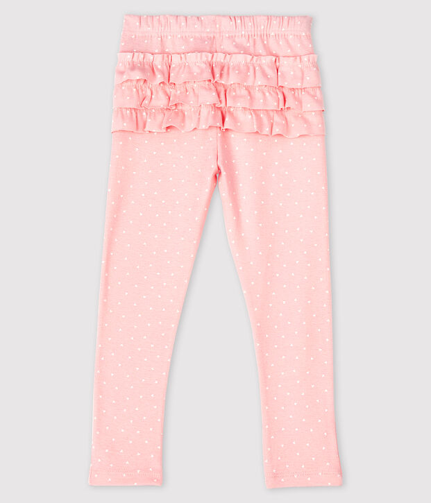 Baby girl's printed leggings pink/white