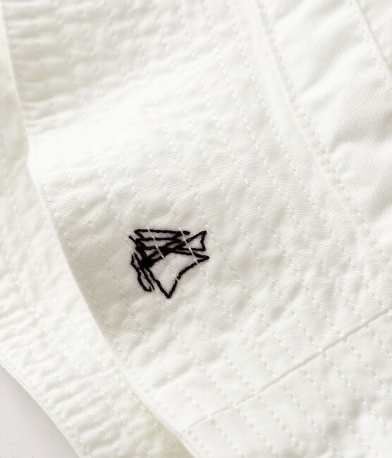 Babies' Twill Sun Hat MARSHMALLOW white