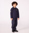 Children's plain cotton polo-style sweatshirt SMOKING blue