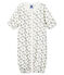 Babies' Ribbed Jumpsuit/Sleeping Bag MARSHMALLOW white/TOUDOU blue/MULTICO