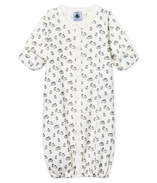 Babies' Ribbed Jumpsuit/Sleeping Bag white/blue/multicolor